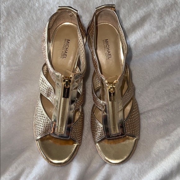 Michael Kors Shoes - Michael Kors Shimmering Gold Sandals